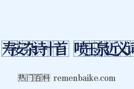 寿安杂诗十首·喷玉泉近义词是什么意思的图片